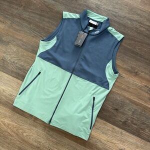 NWT KJUS Delian Vest Blue Green Men's Sz M Golf Casual City Performance